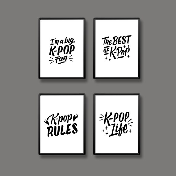 K-POP Music Group Calligraphy in Painting Digital Download - Etsy