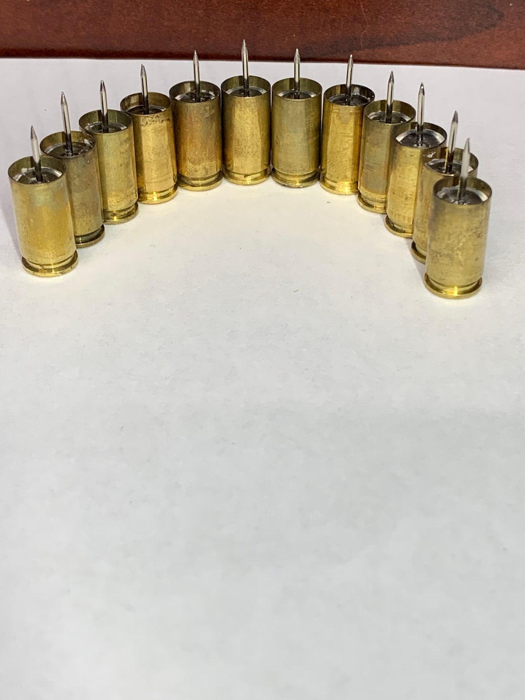 REAL Bullet Push Pins. 12 9mm Brass Push Pins Etsy