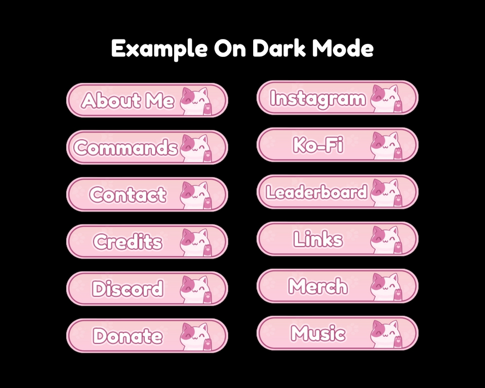 Cat Twitch Panels - 30 Ready to Use Kawaii Cat Panels for Twitch ...