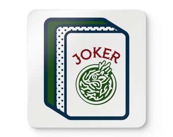 Juego de posavasos Joker Tile Mah Jong de madera de corcho