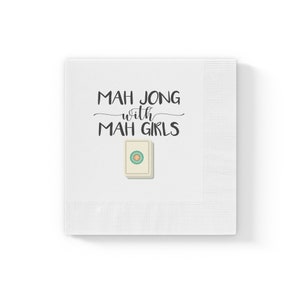 Mah Jong with Mah Girls Cocktail Napkins