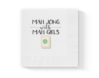 Mah Jong met Mah Girls-cocktailservetten