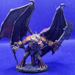 Winged Blood Demon Miniature for DnD, Pathfinder, TTRPG
