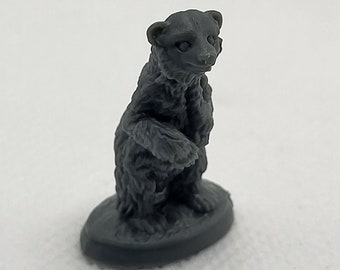 Custom Painted Bear Cub Familiar Animal Companion for DnD Pathfinder TTRPG
