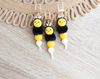 Bee Keychains | Keychains | Silicone Keychains | Bumble Bee Keychains | Keychain Accessories | Gift For Her | Bee Lover Gifts | Bee Gifts