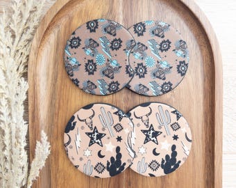 Car Coasters | Car Accessories | Sublimation Car Coasters | Cowgirl Gifts | Cup Holder Accessories | Set Of 2 Car Coasters | Gifts For Her