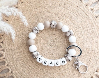 Teacher Keychain | Teacher Wristlet | Gifts For Teachers | Keychain Wristlet | Keychains | Teacher Wristlet Keychains | Silicone Wristlets