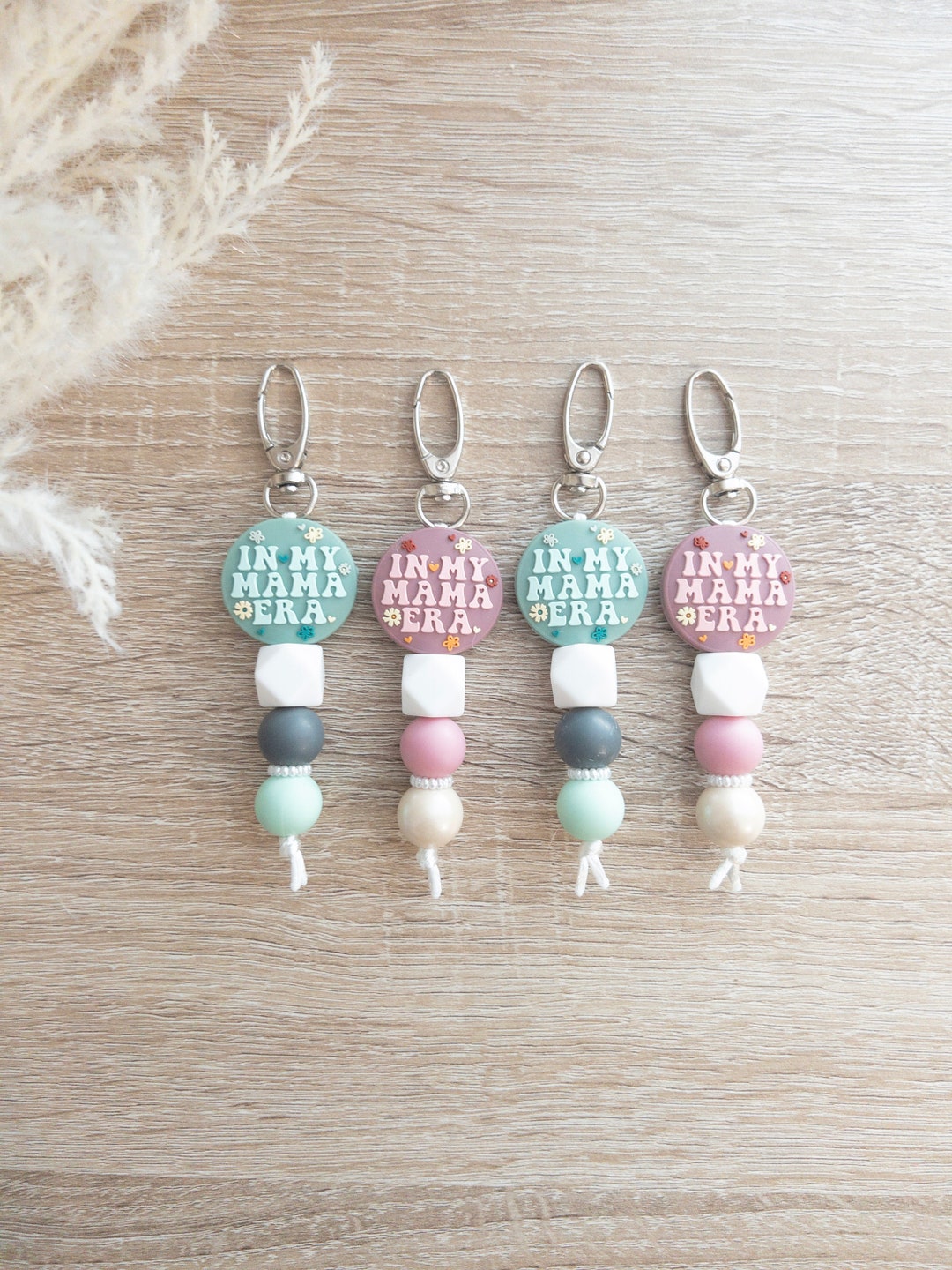 Mom Keychains Girl Mom Keychains Silicone Keychains Gifts for Mom