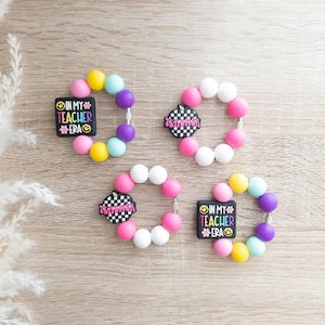 Cup Charms | Teacher Cup Charm | Tumbler Charms | Silicone Charms Water Bottle Charms | Cup Bracelets | Water Bottle Accessories | Teacher