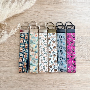 Pulseras de lona, pulseras estilo western, cordones, pulseras con estampado de vaca de las Tierras Altas, pulseras de vaquera, pulseras bonitas, pulseras con llavero