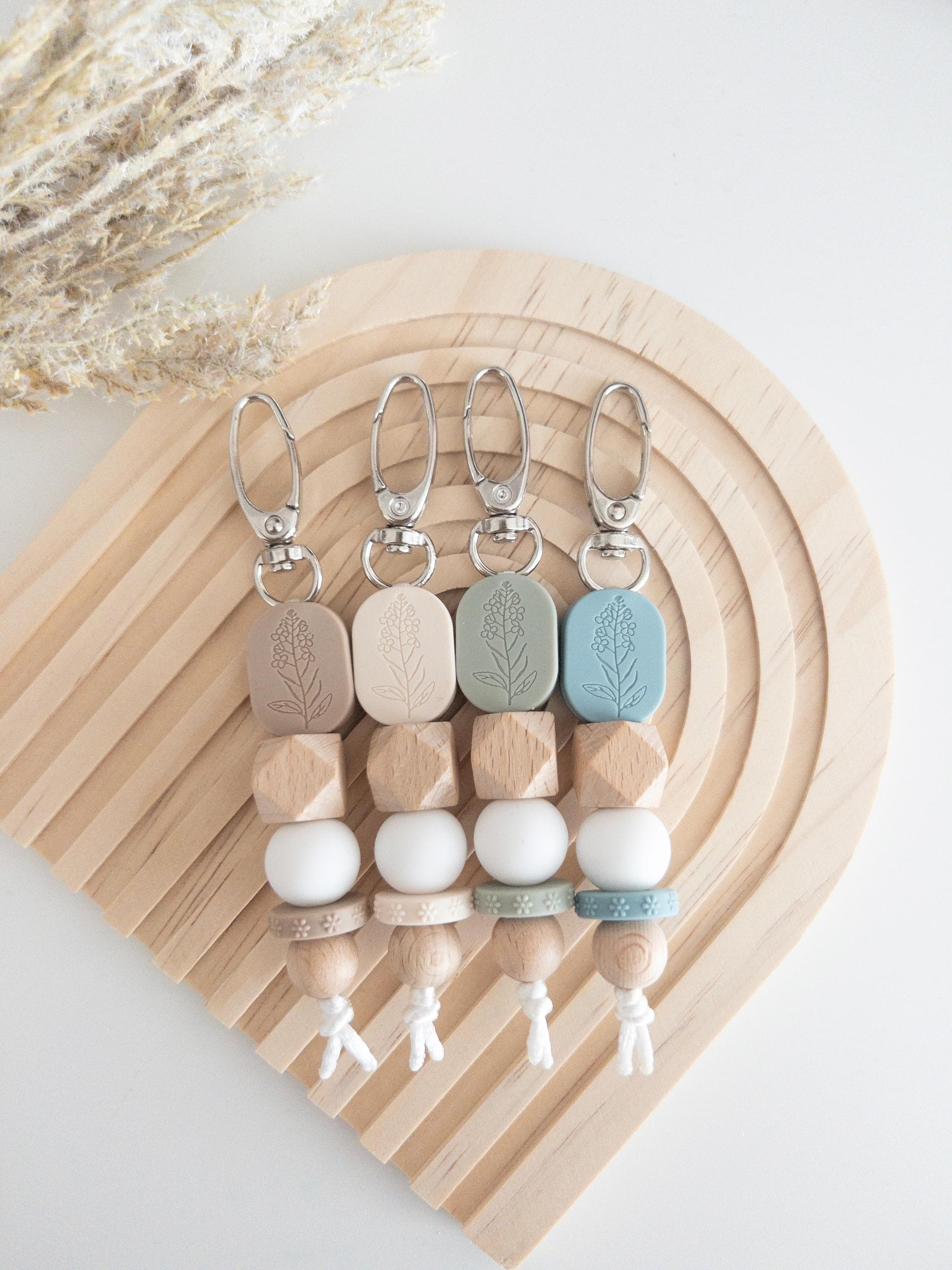 Boho Keychains | Flower Keychains | Gifts for Her | Neutral Keychains ...