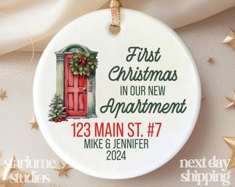 Our First Apartment Christmas Ornament Personalized - New House Ornament - First Christmas In Our New Apartment Ornament XM-062