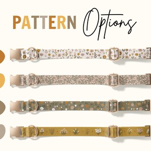 Personalized Dog Collar, Custom Engraved Dog Collar, Adjustable Floral Design, Durable and Stylish, Name and Phone Number Included.(SD-007) image 2