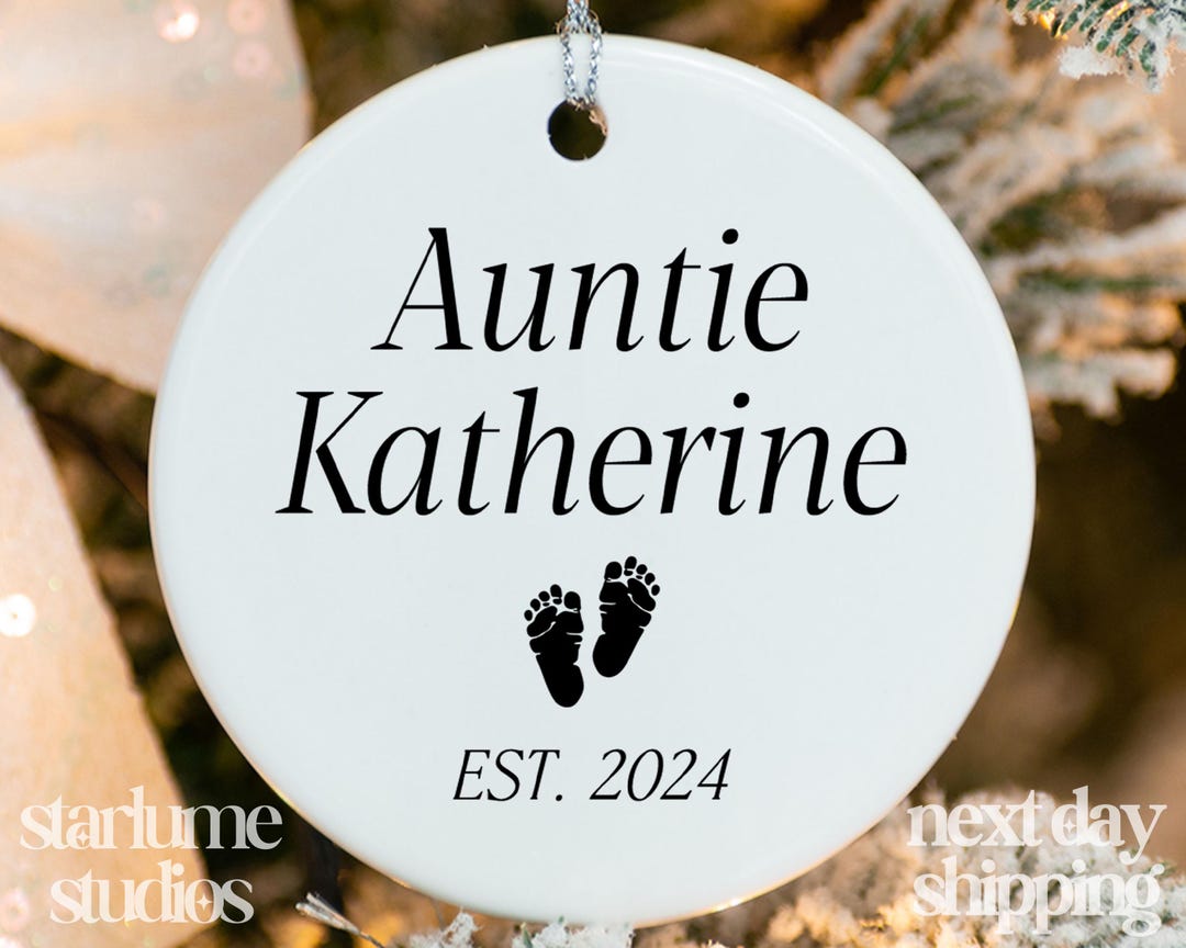 Aunt Christmas Ornament 2024 - Auntie Christmas Ornament - Custom Aunt ...
