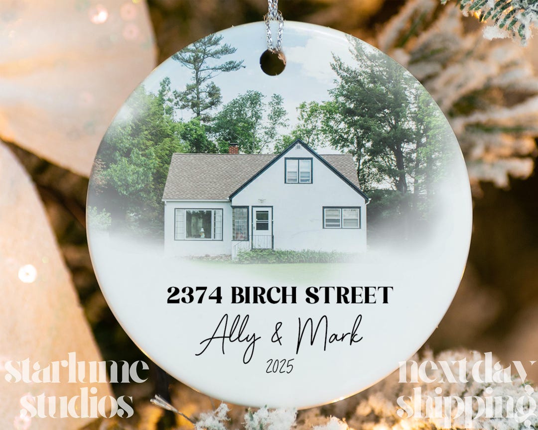 Custom House Photo Ornament: Personalized Christmas Gift for New ...
