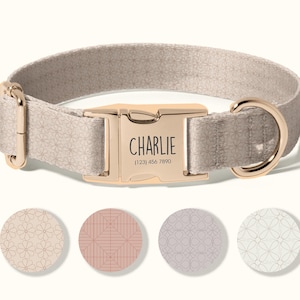 Personalized Dog Collar, Custom Engraved Dog Collar, Adjustable Pet Collar with Name, Phone Number, Durable & Stylish(SD-056)