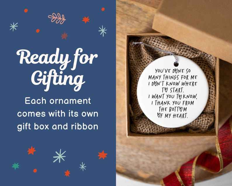 Thank You Ornament Gift for Doctor Thank You From the Bottom of My