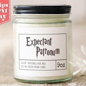 Expectant Patronum Funny Expecting Mom Gift - First Pregnancy Gift - Baby Shower Gift - Soy Wax Scented Candle C-512