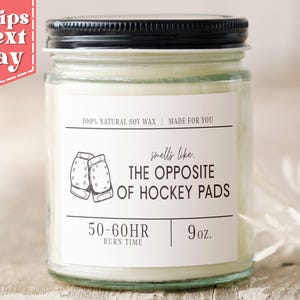 Hockey Player Gift - Funny Hockey Fan, Player Gift - Hockey Manager Gift - Hockey Mom, Dad Gift - Soy Wax Scented Candle C-182