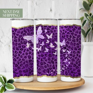 Butterfly Tumbler, Butterfly Gifts For Women, Butterfly Tumbler Glitter, Butterfly Cup With Straw, Butterfly Lover Gifts T-104
