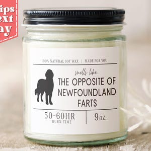 Newfoundland Farts Gift Funny Newfoundland Dog Mom, Dad Gift - Gift for Newfoundland Owner - Soy Wax Scented Candle C-230