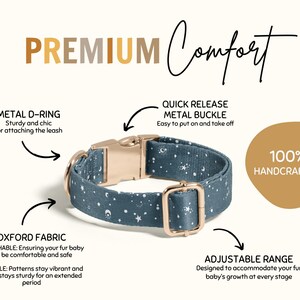 Personalized Dog Collar with Name, Custom Engraved Dog Collar, Adjustable, Durable, Stylish Constellation Design, Pet ID Collar(SD-002) image 4