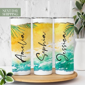 Beach Vacation Tumbler, Personalized Beach Vacation Tumbler, Family vacation tumbler, Girls Trip Tumbler, Summer tumbler T-052