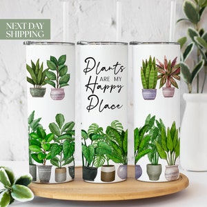 Plant Tumbler Cup, Plant Gifts, Plant Tumbler With Straw, Plant Lover Tumbler Cup, Plant Lover Gifts, Plant Lady Cup T-099