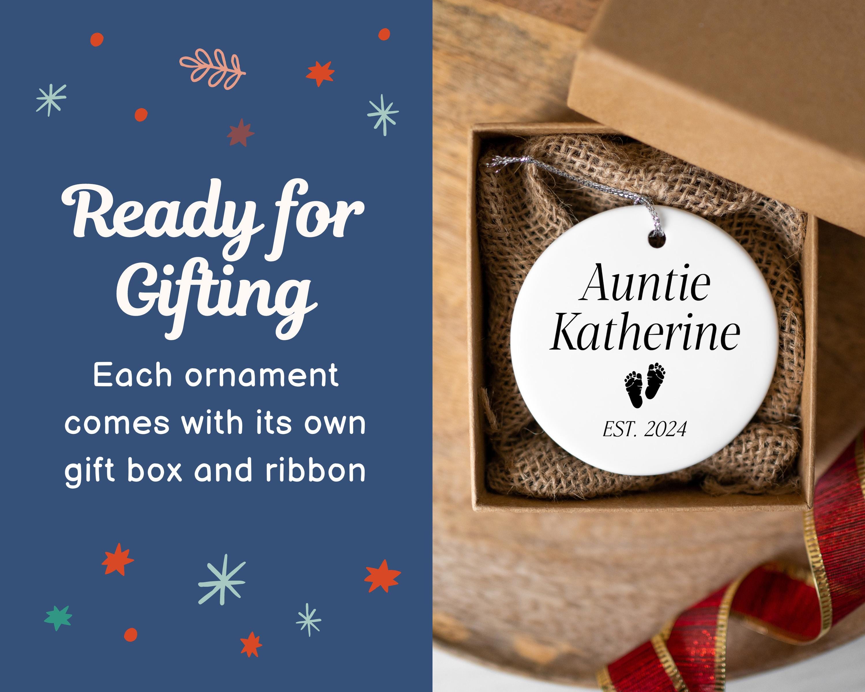 Aunt Christmas Ornament 2024 - Auntie Christmas Ornament - Custom Aunt ...