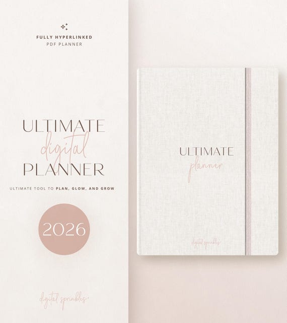 Digital Planner, 2026 Digital Planner, 2026 Dated Planner, Goodnotes Planner, iPad Planner, Ultimate Life Planner, 2026 Calendar