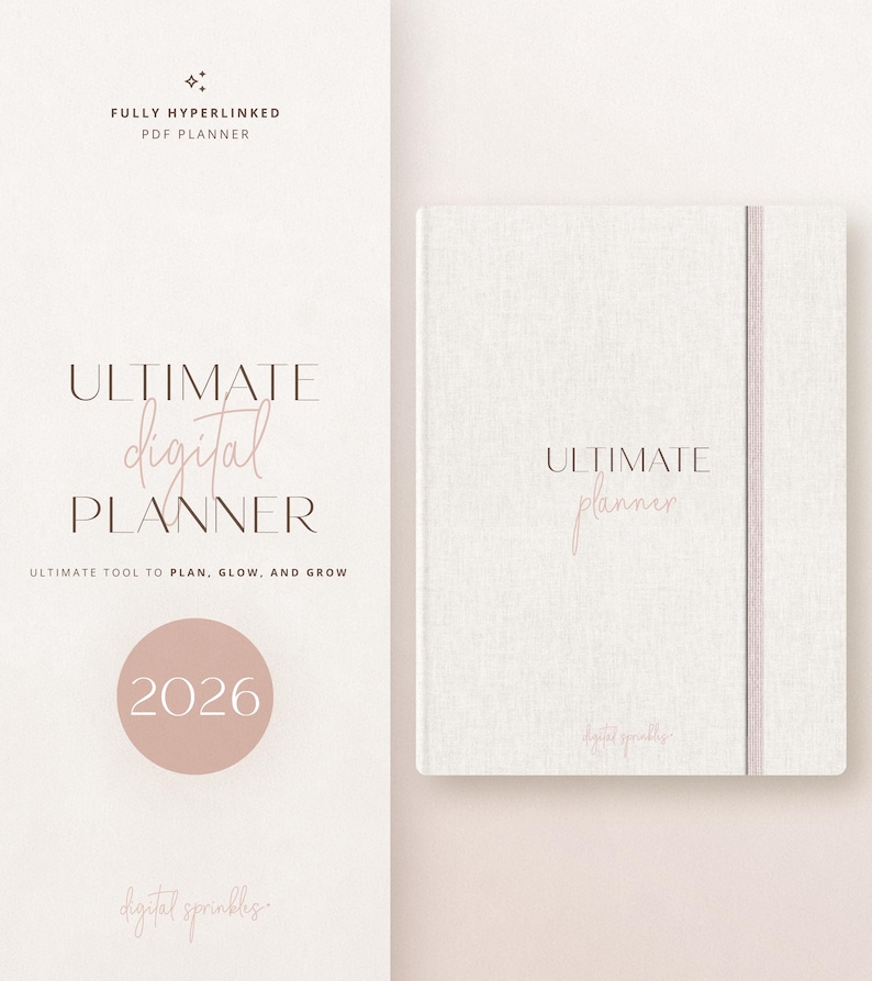 Digital Planner, 2026 Digital Planner, 2026 Dated Planner, Goodnotes Planner, iPad Planner, Ultimate Life Planner, 2026 Calendar image 1