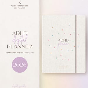 ADHD Planner, 2026 Digital Planner, 2026 Dated ADHD Planner, GoodNotes Planner, iPad Planner, ADHD Daily Journal, Life Planner, 2026 Planner