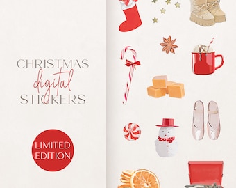 Digital Stickers | Christmas Digital Stickers | Winter Goodnotes Stickers | Pre-Cropped Goodnotes Stickers | Holiday Stickers