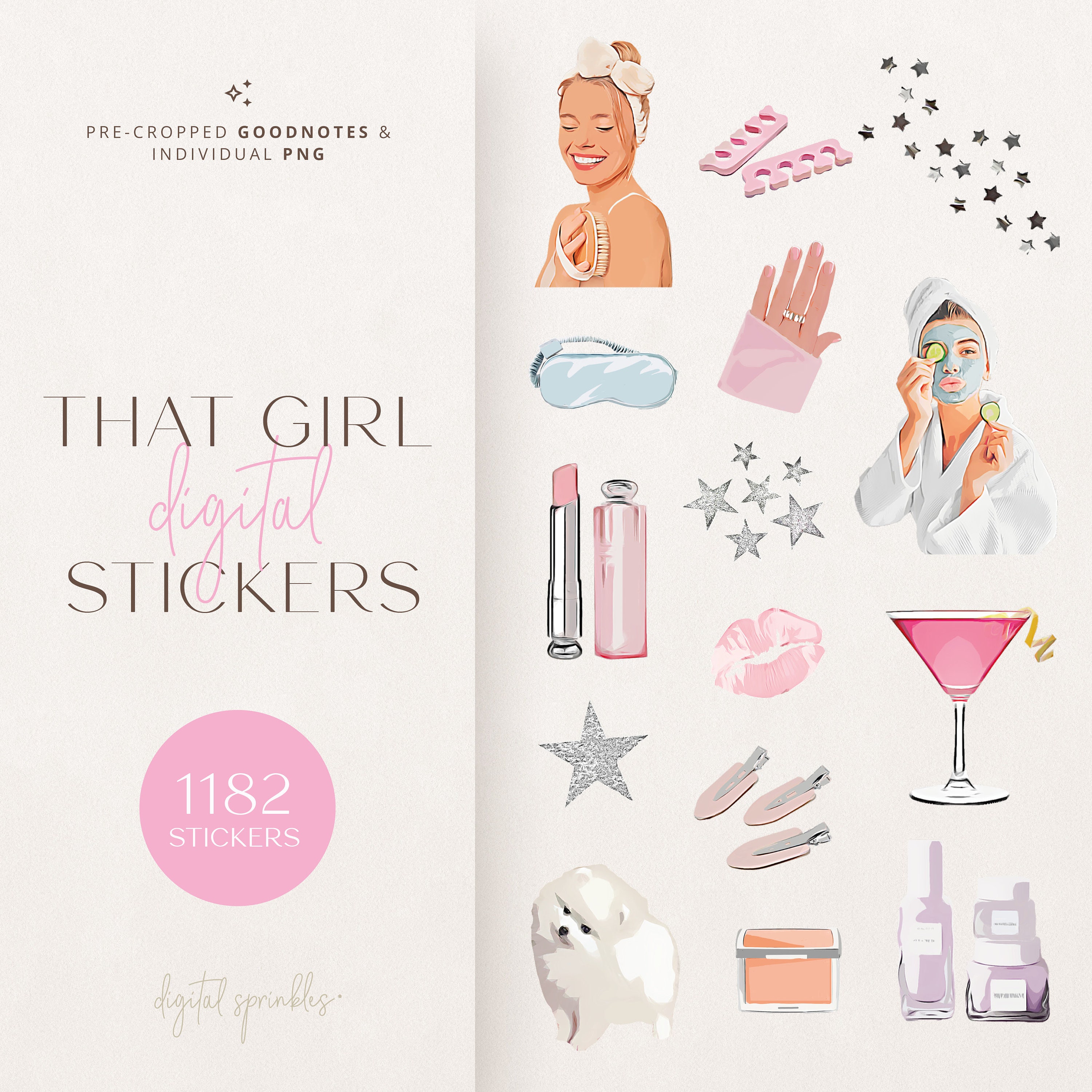 Cute pink Sticker for Sale by OkihanaShop
