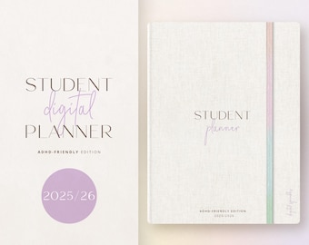 ADHD Student Planner, Digital planner, Academic planner 2025-2026, iPad planner, Goodnotes planner, College planner, ADHD School Planner