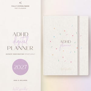 ADHD Planner, 2027 Digital Planner, 2027 Dated ADHD Planner, GoodNotes Planner, iPad Planner, ADHD Daily Journal, Life Planner, 2027 Planner