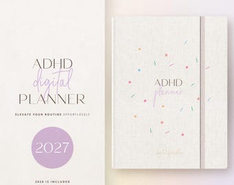 ADHD Planner, 2027 Digital Planner, 2027 Dated ADHD Planner, GoodNotes Planner, iPad Planner, ADHD Daily Journal, Life Planner, 2027 Planner