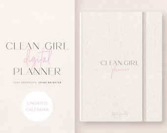 Digital Planner | Clean Girl Planner | Undated Digital Planner | Undated Planner | Goodnotes Planner | iPad Planner | Undated Calendar