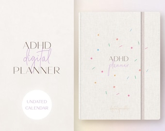 ADHD Planner | 815 Pages | Digital Planner | Undated ADHD Planner | GoodNotes Planner | iPad Planner | ADHD Daily Journal | Life Planner