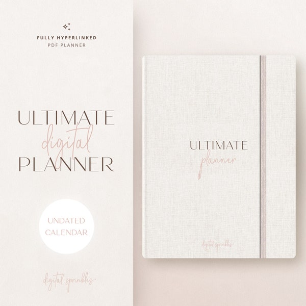 Digitale Planner | Ongedateerde digitale planner | Ongedateerde planner | Goodnotes-planner | iPad-planner | Ultieme levensplanner | Ongedateerde kalender