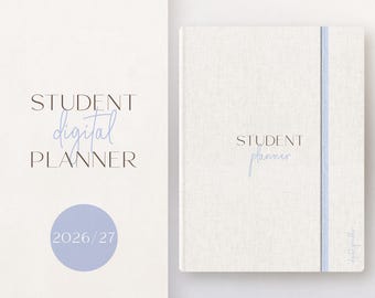 Digital planner, Student planner, Academic planner 2026-2027, iPad planner, Goodnotes planner, College planner, School planner for iPad