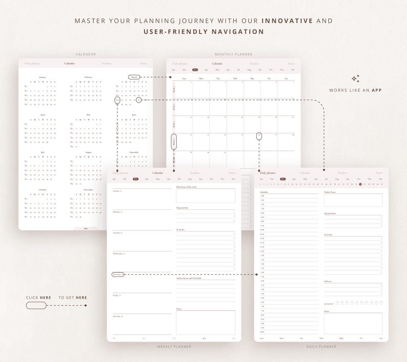 Digital Planner, 2026 Digital Planner, 2026 Dated Planner, Goodnotes Planner, iPad Planner, Ultimate Life Planner, 2026 Calendar image 3