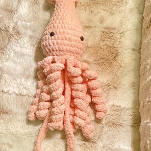 Stuffed crochet squid