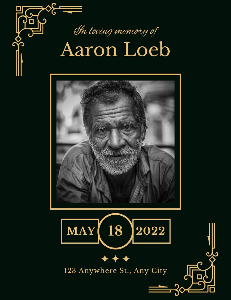 Bold Funeral Program Death of Loved One, Loved One, Wake, Love, Funeral