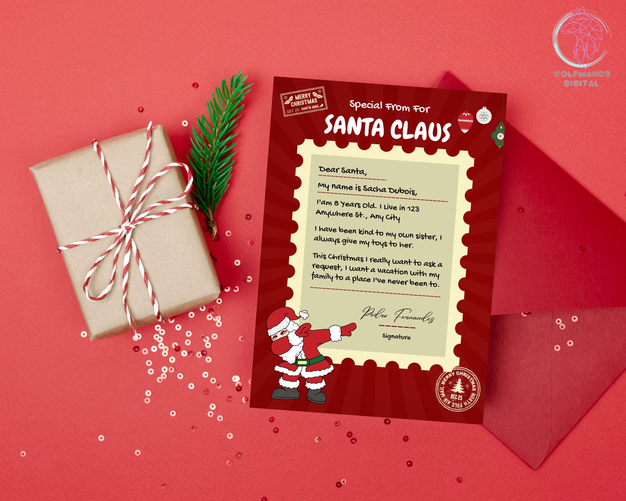 Letter From Santa Santa Letter Template Personalized Letter From Letter From Santa Santa Letter Template Personalized Letter From