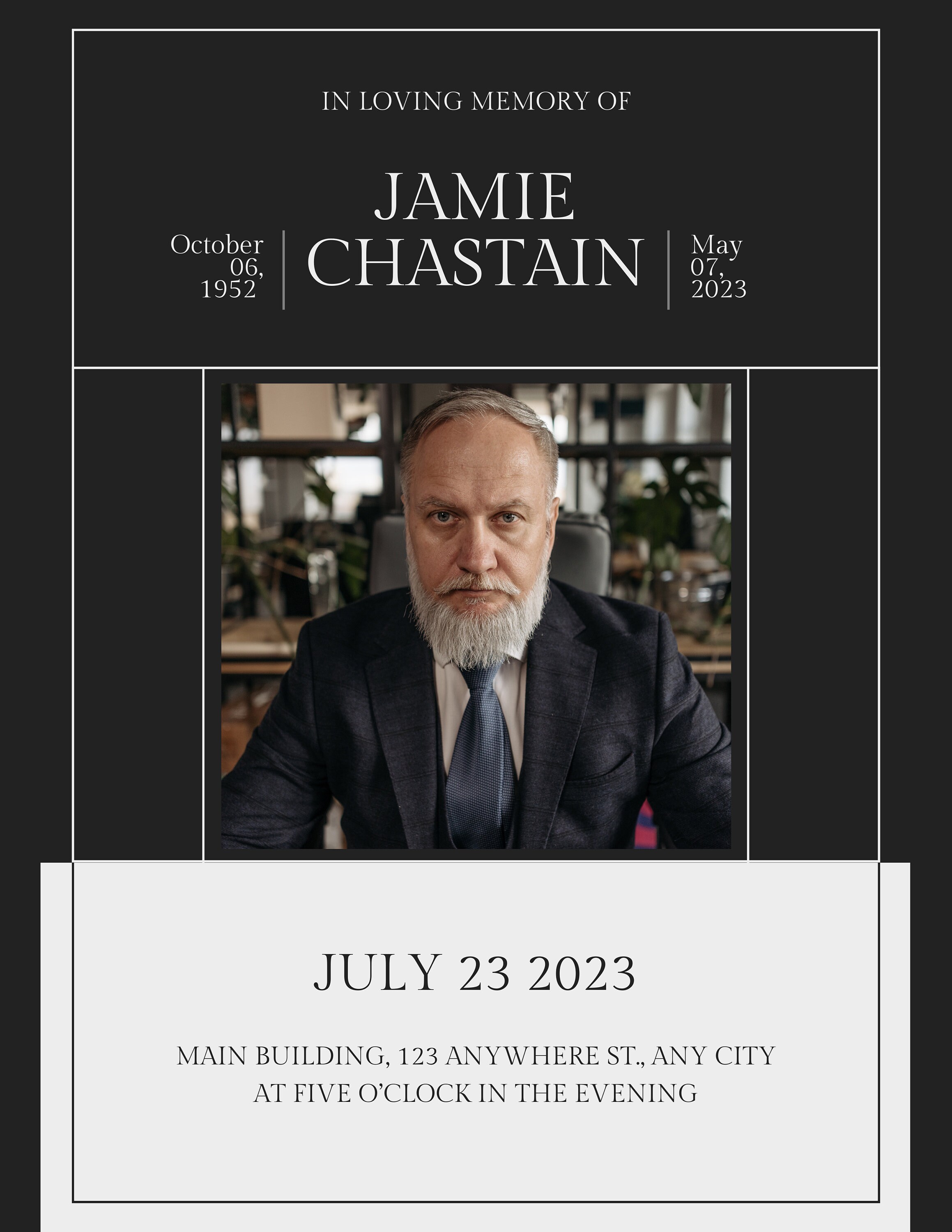 Sophisticated Funeral Program Death of Loved One, Loved One, Wake, Love