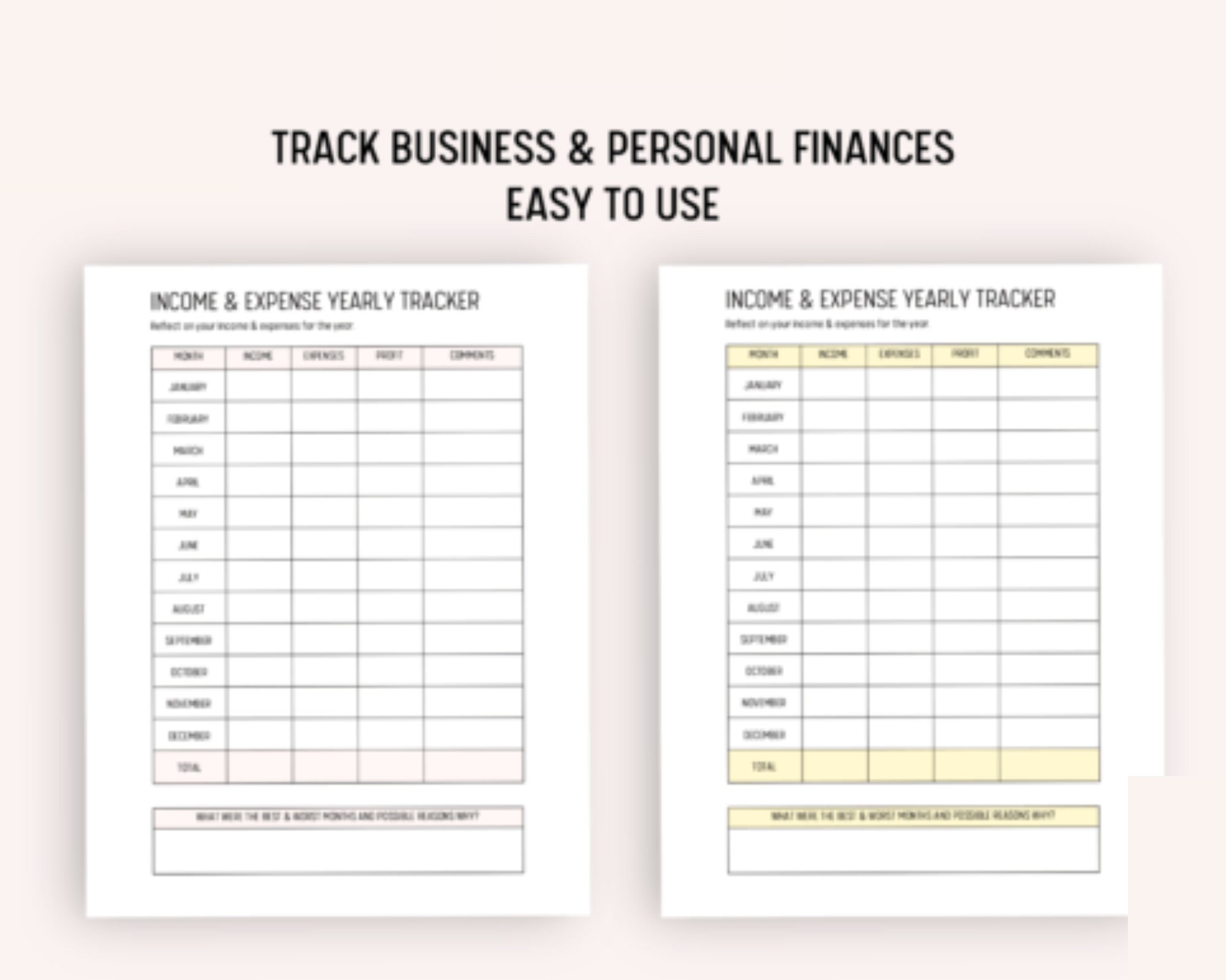 Income and Expense Tracker Printable, Income Tracker, Expense Tracker ...