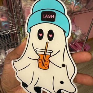 Halloween Lash Tile, Ghost Lash Tile, Cute Halloween Lash Tile, Cute Ghost Lash Tile, Lash Tile
