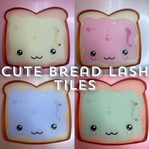 Assorted Food Lash Tiles, Bread Lash Tiles, Bread Tiles, Bread Slice, Bread Slice Tiles, Butter Bread Lash Tiles Thick & Sturdy with Magnets