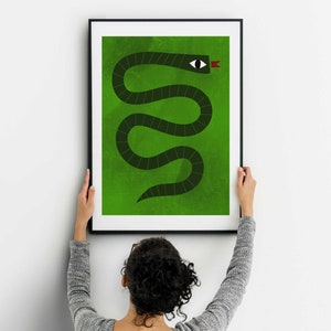 Simplistic Snake Illustration Digital Print